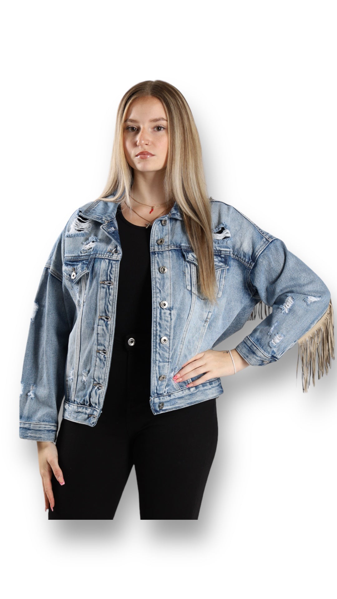 Fransen Jeansjacke