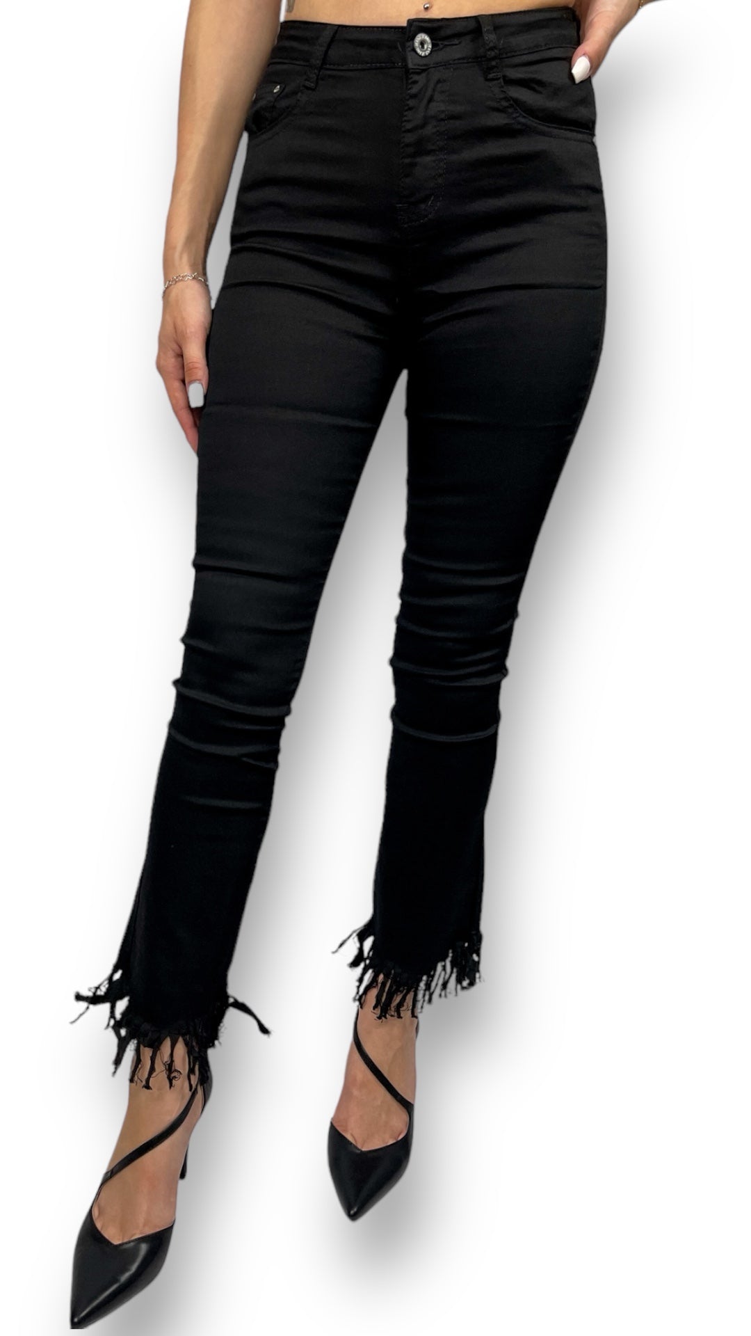 Schwarze Hose Regular Denim